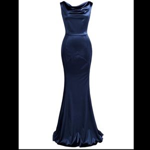 30s Mermaid Style Formal Evening Dress